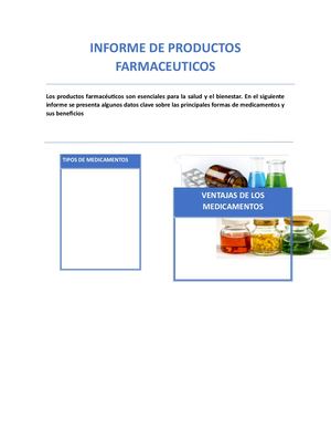 Informe De Productos Farmaceuticos