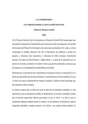 (1) La Comprensión