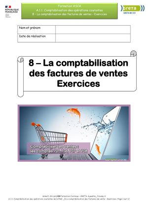 Ecritures de vente