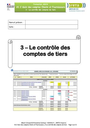 Le contrôle des comptes