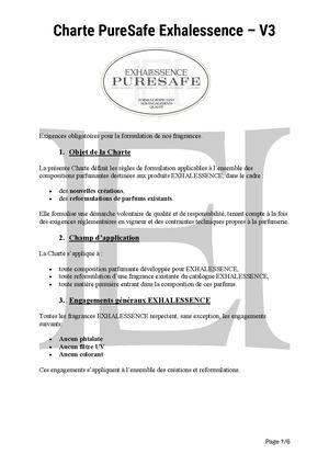 Charte Purfsafe Exhalessence & Neoparfums V3
