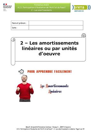 Amortissements linéaires