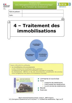 Les immobilisations