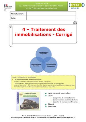 Les immobilisations