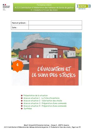 Suivi des stocks