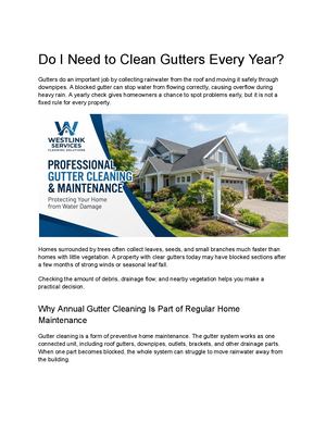 Do I Need To Clean Gutters Every Year