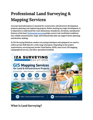 Professional Land Surveying & Mapping Services