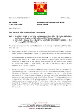 Grasim Industries Limited 2025 26 Q4 Investor Report Dab4f214c5