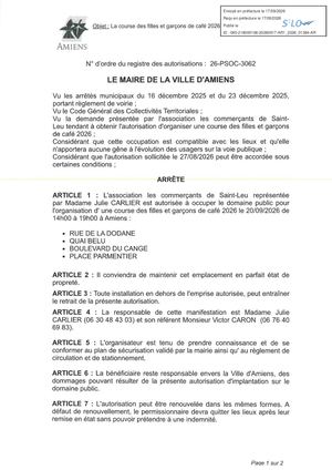 AR1 2026 01384 ODP LA COURSE DES FILLES ET GARCONS DE CAFE 2026 Publiée Le 18 09 2026