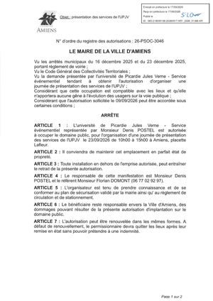 AR1 2026 01386 ODP PRESENTATION DES SERVICES DE L'UPJV Publiée Le 18 09 2026