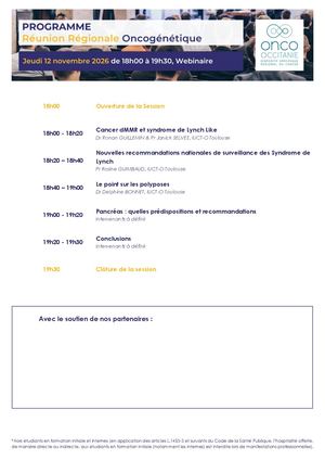 Programme RR Oncogénétique 2026