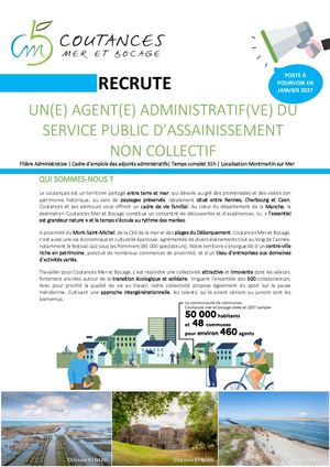 Profil De Poste Agent(e) Administratif(tive) Spanc
