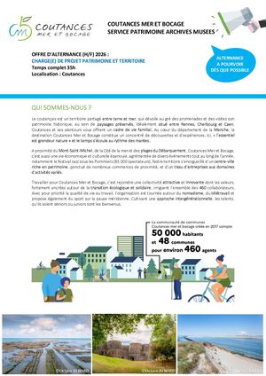 Profil De Poste Alternance Culture 2026