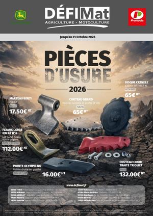 Défi-Mat Pièces d'usure 2026