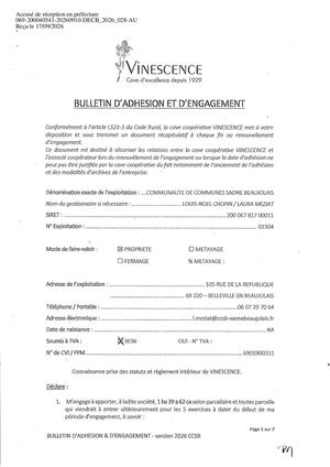 DECB 2026 028 PJ TPN Bulletin Adhésion Et Engagement Vinescence 2026