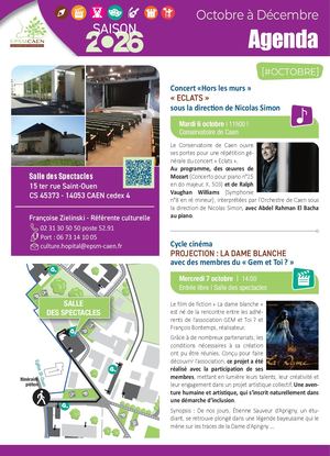 Agenda Culturel Octobre Décembre 2026