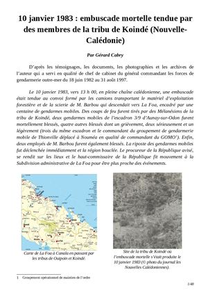 Embuscade Mortelle Dans La Tribu De Koinde Le 10 Janvier 1983 Bis V Snhpg
