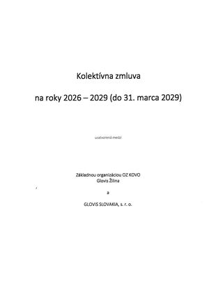 Kolektívna Zmluva 2026 2029