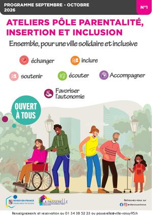 Ateliers pôle parentalité inclusion insertion - Septembre-octobre 2026