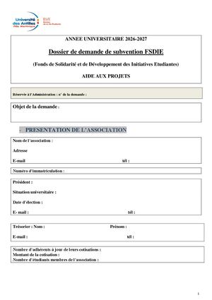 Dossier Fsdie Aides Aux Projets Mart 26 27