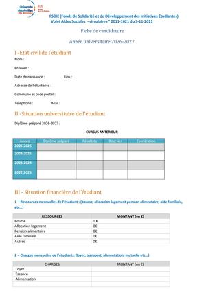 Dossier Fsdie Aides Sociales Mart 2026 2027