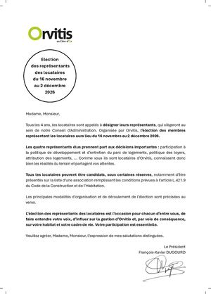 Election Des Représentants Des Locataires Du 16 Novembre Au 2 Décembre 2026