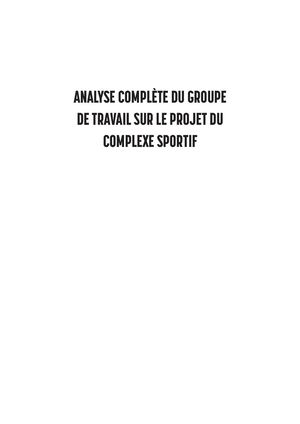 Projet de rénovation du complexe sportif