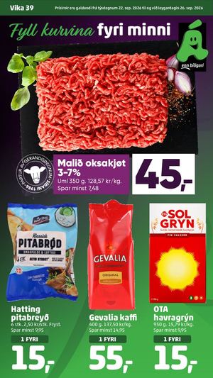 Á tilboðsblað vika 39 2026