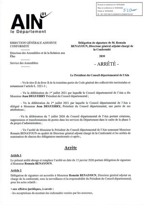 2026 09 18 Délégation Signature R BENAYOUN DGAC