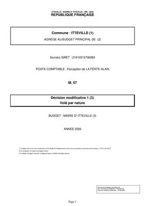 DEL 116 2026 - ANNEXE DECISON MODIFICATIVE