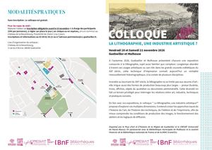 Colloque "La Lithographie, une industrie artistique ?" Programme 2026
