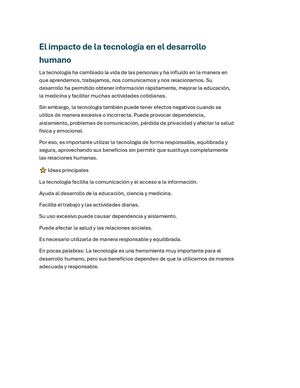 El Impacto De La Tecnología En El Desarrollo Humano (1)