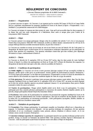 Reglement Concours Stihl Centennial Final