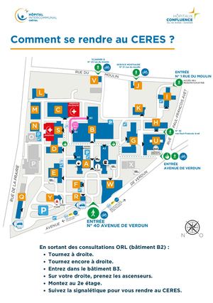 Plan - Comment se rendre au CERES du CHIC ?