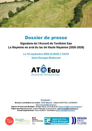 Dossier de Presse Signature Accord Territoire