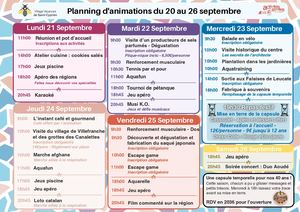 21 Au 26 Septembre