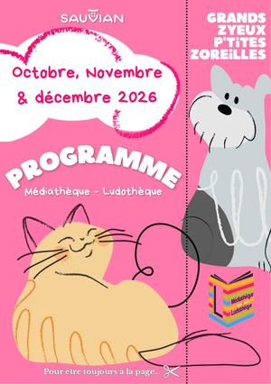 Programme Médiathèque 4eme Trimestre 2026