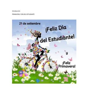 Dia De La Primavera Y Del Estudiante