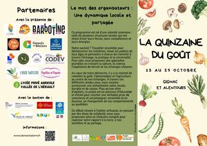 Programme Quinzaine du goût