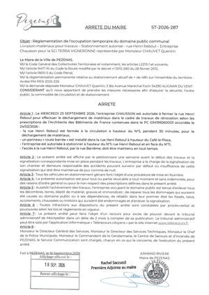 Arrêtés 18 09 26