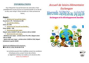 Planning élémentaire Esclangon septembre octobre 2026
