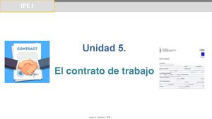 Unidad 5 - IPE I - El Contrato de Trabajo