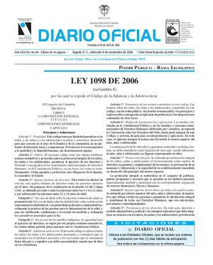 1098 Ley De Infancia