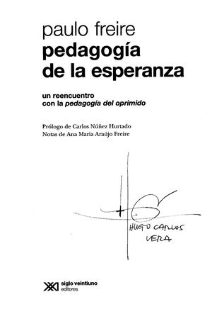 Pedagogia De La Esperanza