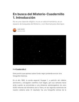 En Busca Del Misterio Cuadernillo 1 Introducción