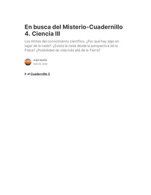 En Busca Del Misterio Cuadernillo 4 Ciencia Iii