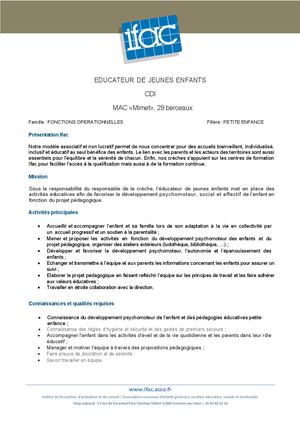 Educateur De Jeunes Enfants Mimet