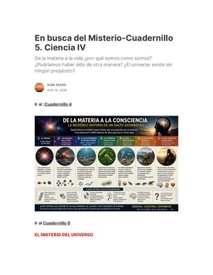 En Busca Del Misterio Cuadernillo 5 Ciencia Iv
