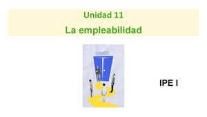 Unidad 11 - IPE I - La Empleabilidad