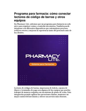 Programa para farmacia: cómo conectar lectores de código de barras y otros equipos